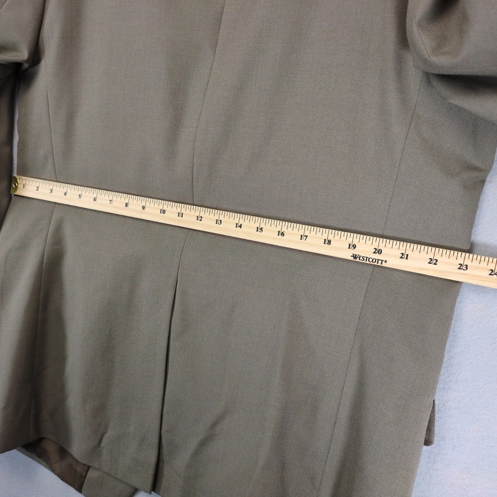 Meeting‎ Street Tan Suit Jacket Mens 46R Wool Blend Performance Blazer Classic - Picture 8 of 10